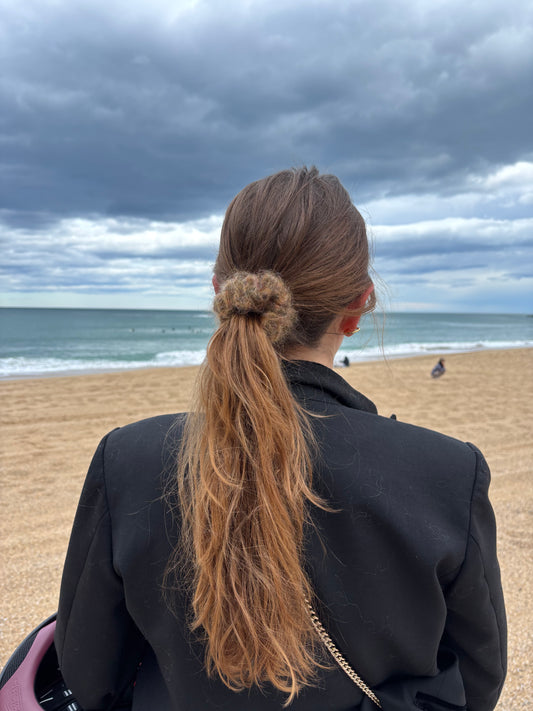 LEOPARD MARRON - THE SCRUNCHY